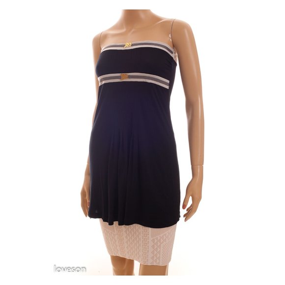 SOLD! JOHN GALLIANO Black Pleated Strapless Top - Picture 3 of 9